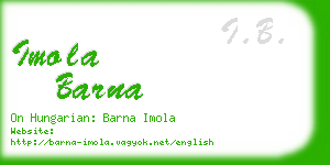 imola barna business card